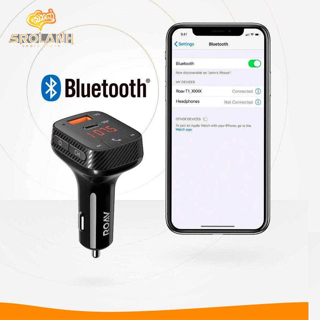 ROAV Bluetooth FM Transmitter and SmartCharge T2 SROLANH